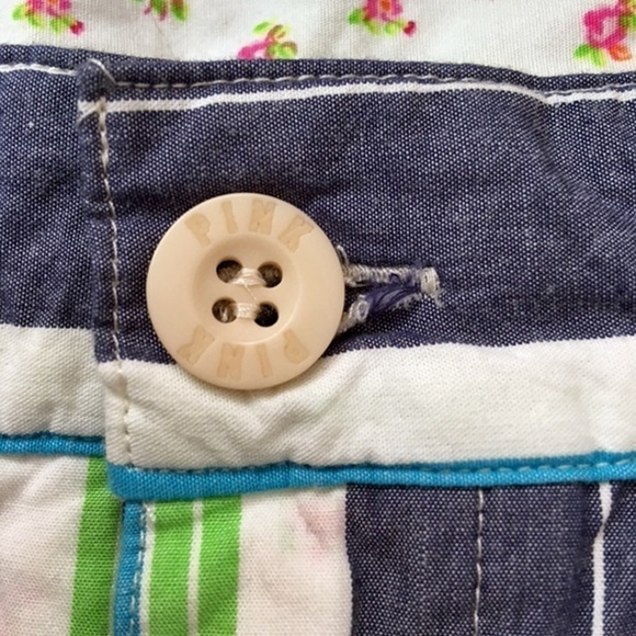 π
ΊVICTORIA'S Secret VS PINK Stripe College Varsity Henley Shorts Cotton Y2K - Picture 6 of 11